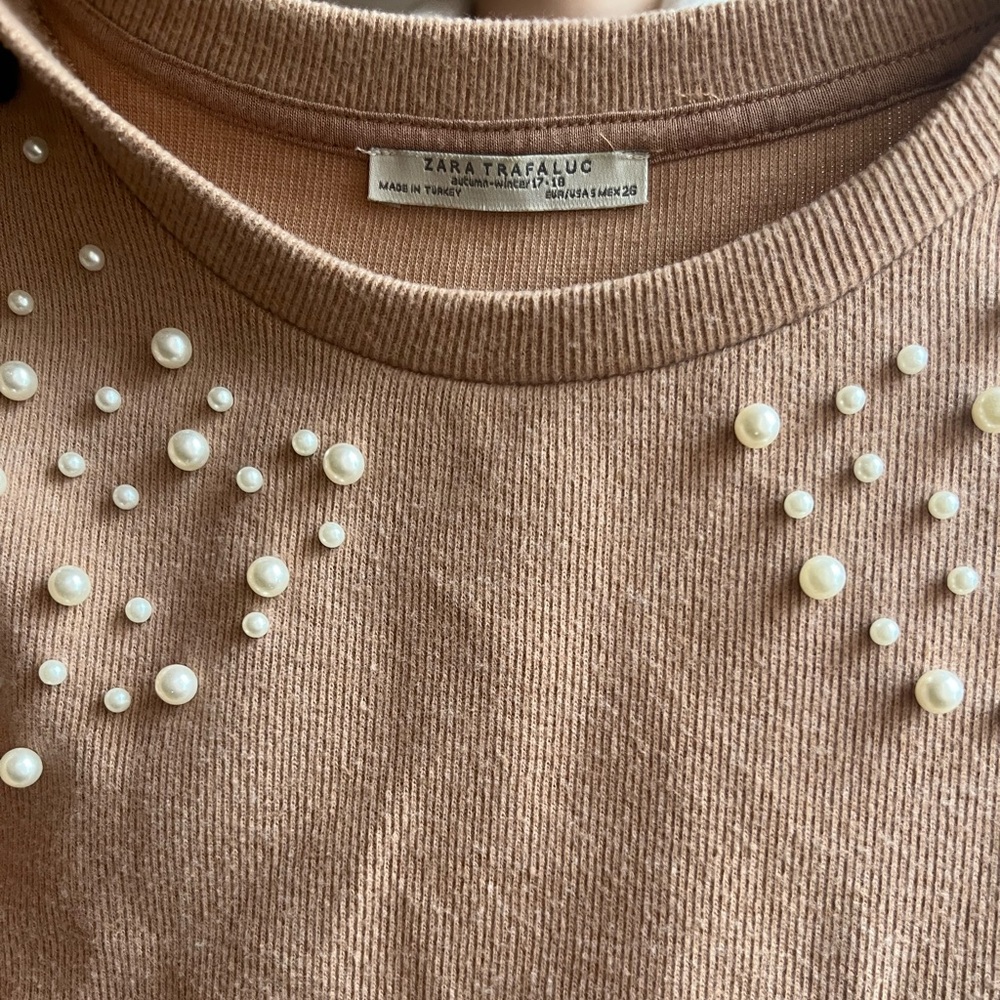 Zara pearl detail sweater - Picture 3 of 3